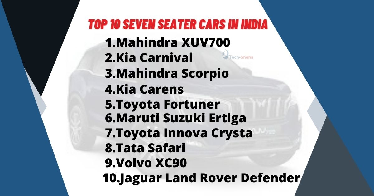 Top 10 Seven Seater Cars In India
